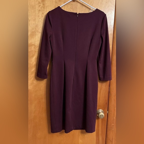 Ivanka Trump Knee Length Maroon Dress Size 6 - Picture 3 of 4